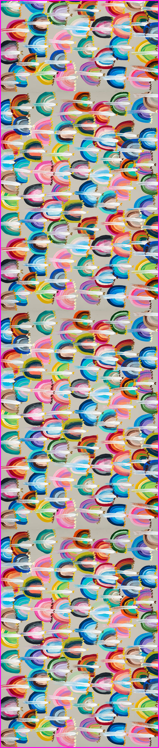 Rainbow Menorahs Table Runner 16x108