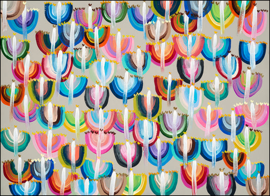 Rainbow Menorahs Placemats 21x15
