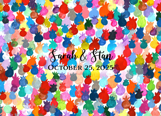 CUSTOM Rainbow Pomegranates Placemats 21x15 - Sarah & Stan Oct. 25th, 2025