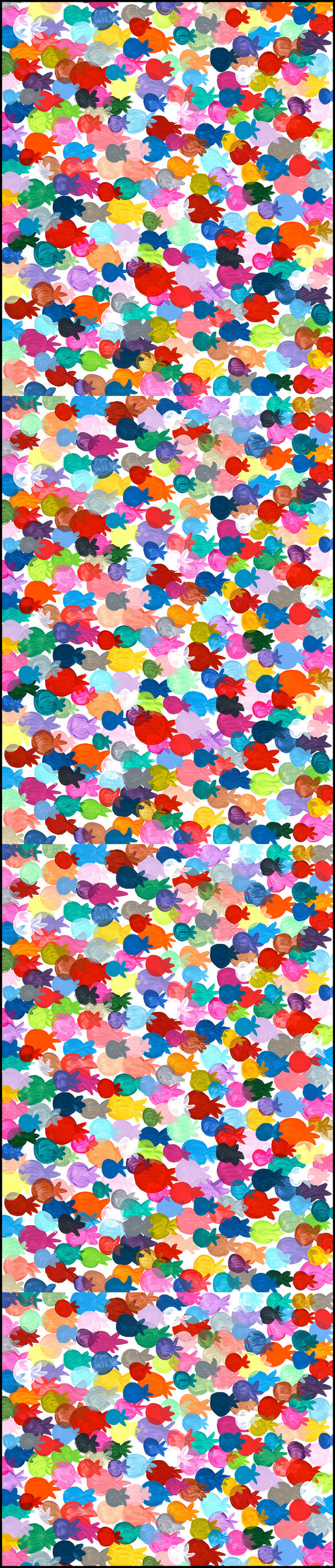 Rainbow Poms Table Runner 14x72