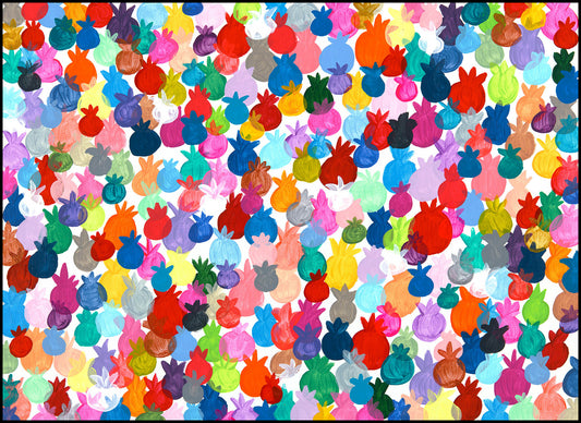 Rainbow Poms Placemats 21x15