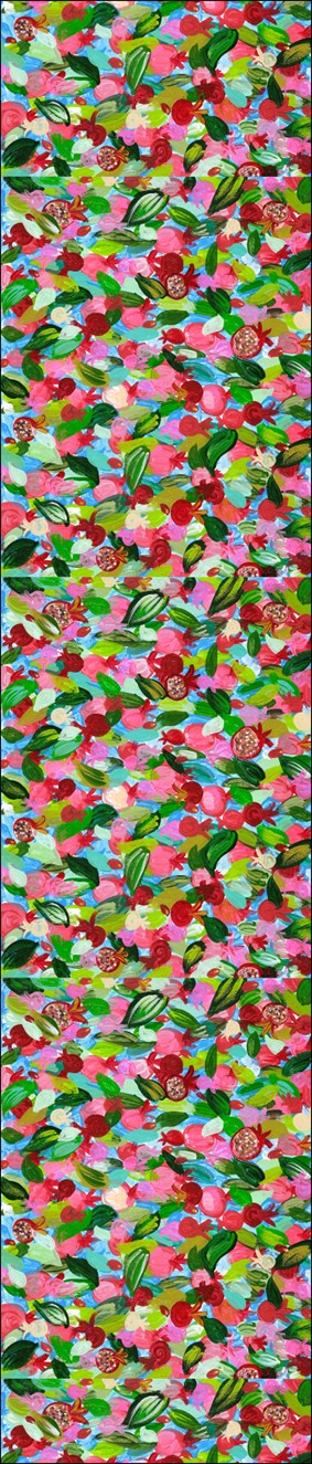 Red Poms Table Runner 16x108