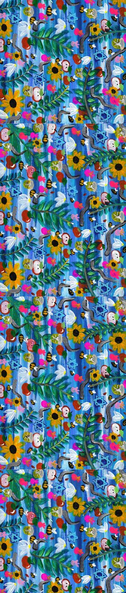 Rosh Hashanah Garden Table Runner 14x72