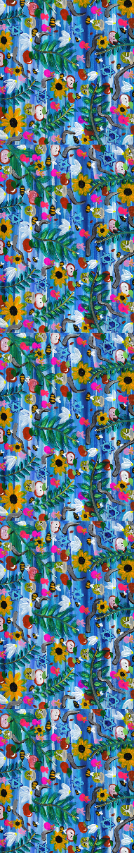 Rosh Hashanah Garden Table Runner 16x108