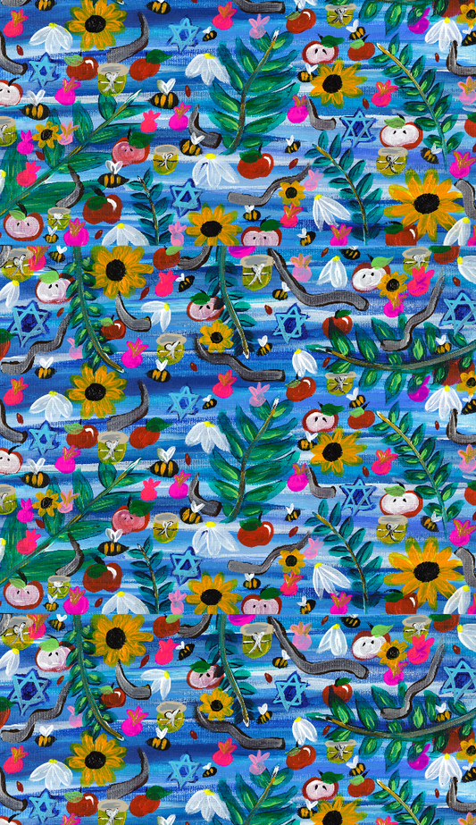 Rosh Hashanah Garden Tablecloth 60x120