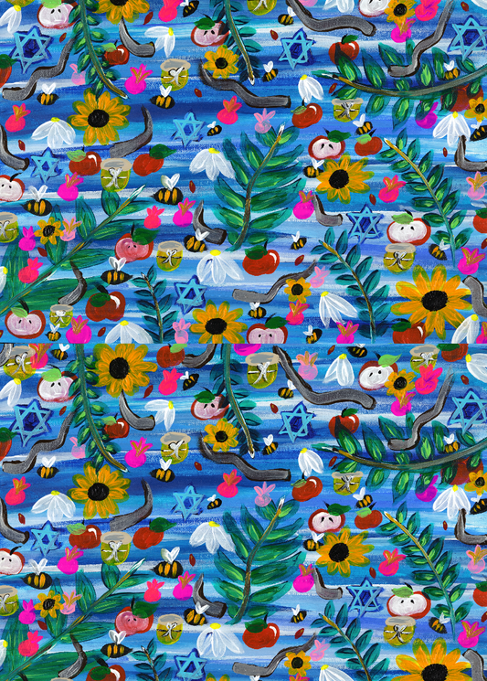 Rosh Hashanah Garden Tablecloth 60x84