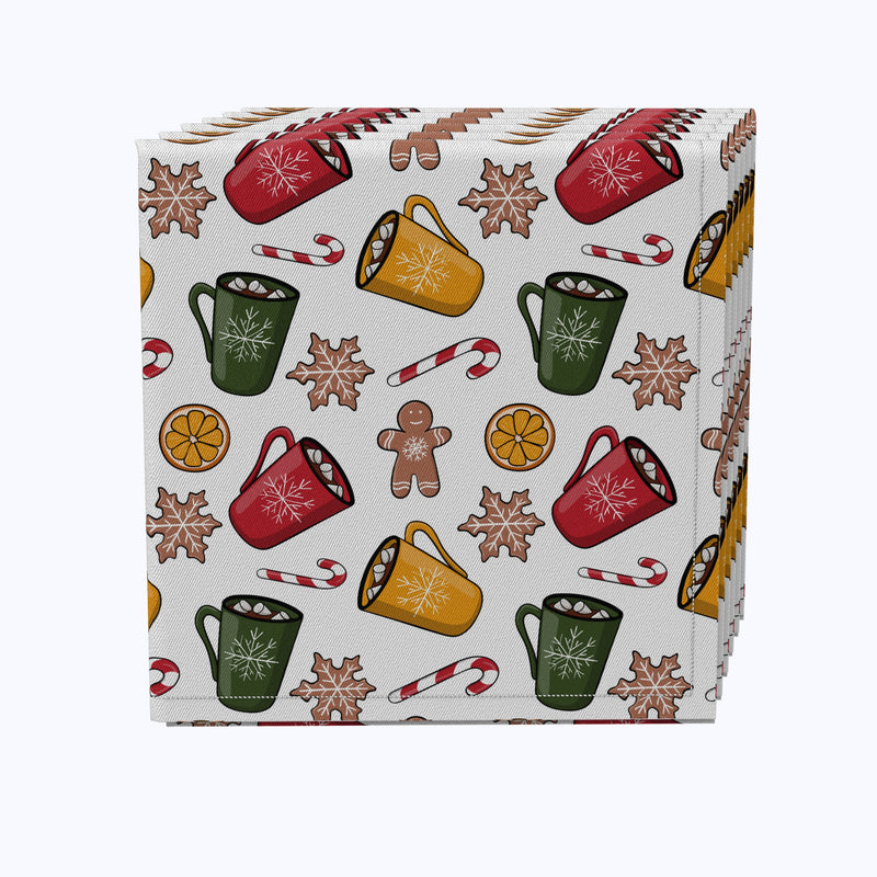 Hot Cocoa and Cookies Cotton Napkins