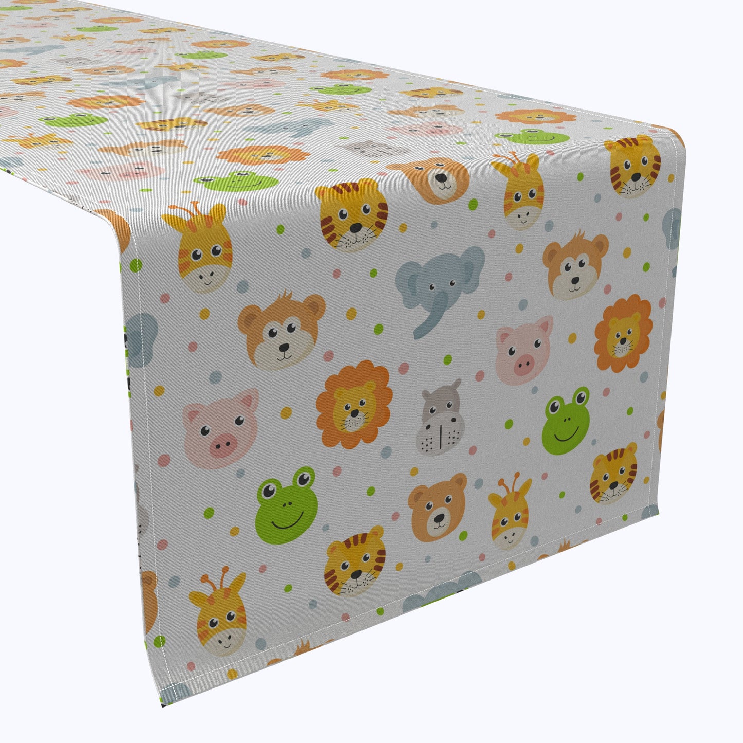 Cheerful Animal icons Cotton Table Runners