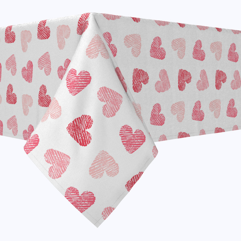 Valentine's Shaded Hearts Cotton Rectangles