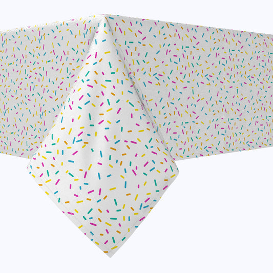 Sprinkles on White  Tablecloths