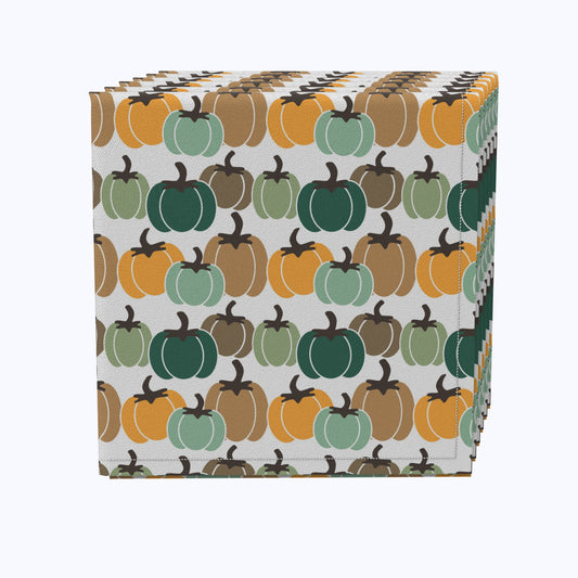 Colorful Pumpkins Stripe Cotton Napkins