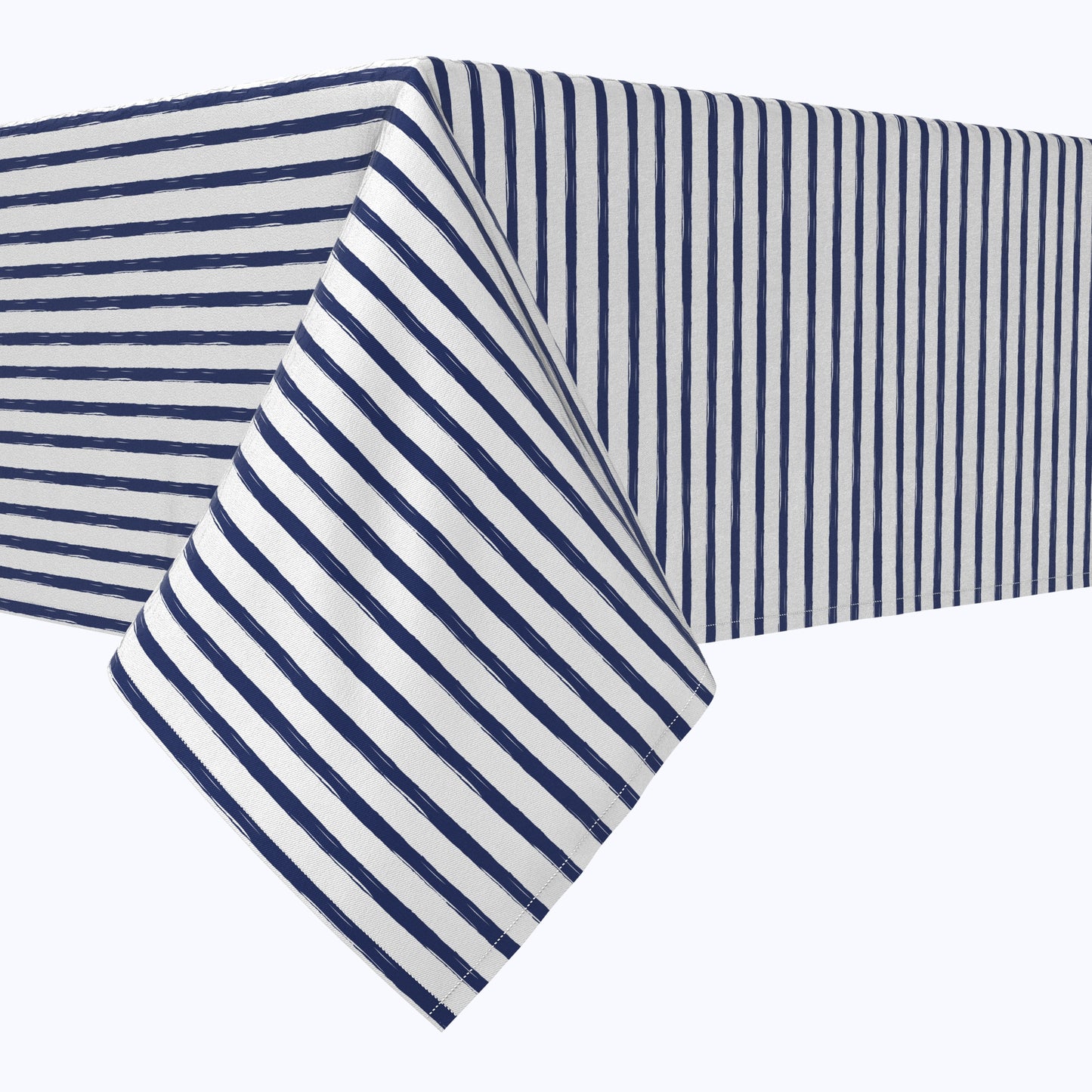 Navy brush Stroke Stripe Cotton Squares