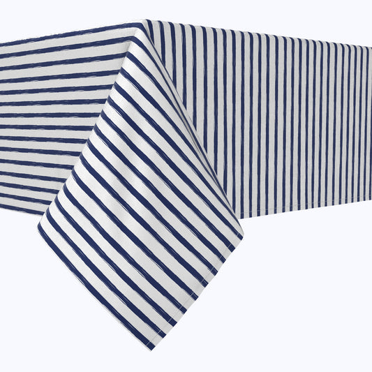 Navy brush Stroke Stripe Cotton Squares