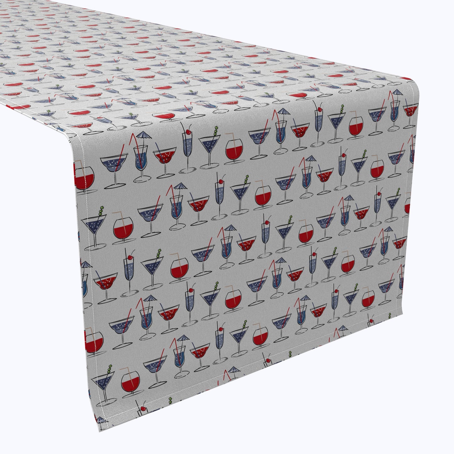 Cocktails in Hand Cotton Table Runners