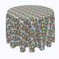 Abstract Animal Print Plaid Rounds