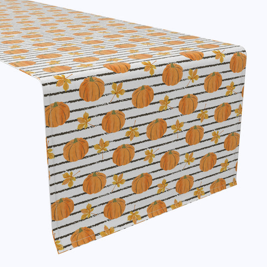 Abstract Autumn Stripe Cotton Table Runners