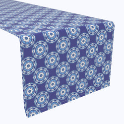 Abstract Blue Tile Design Runners