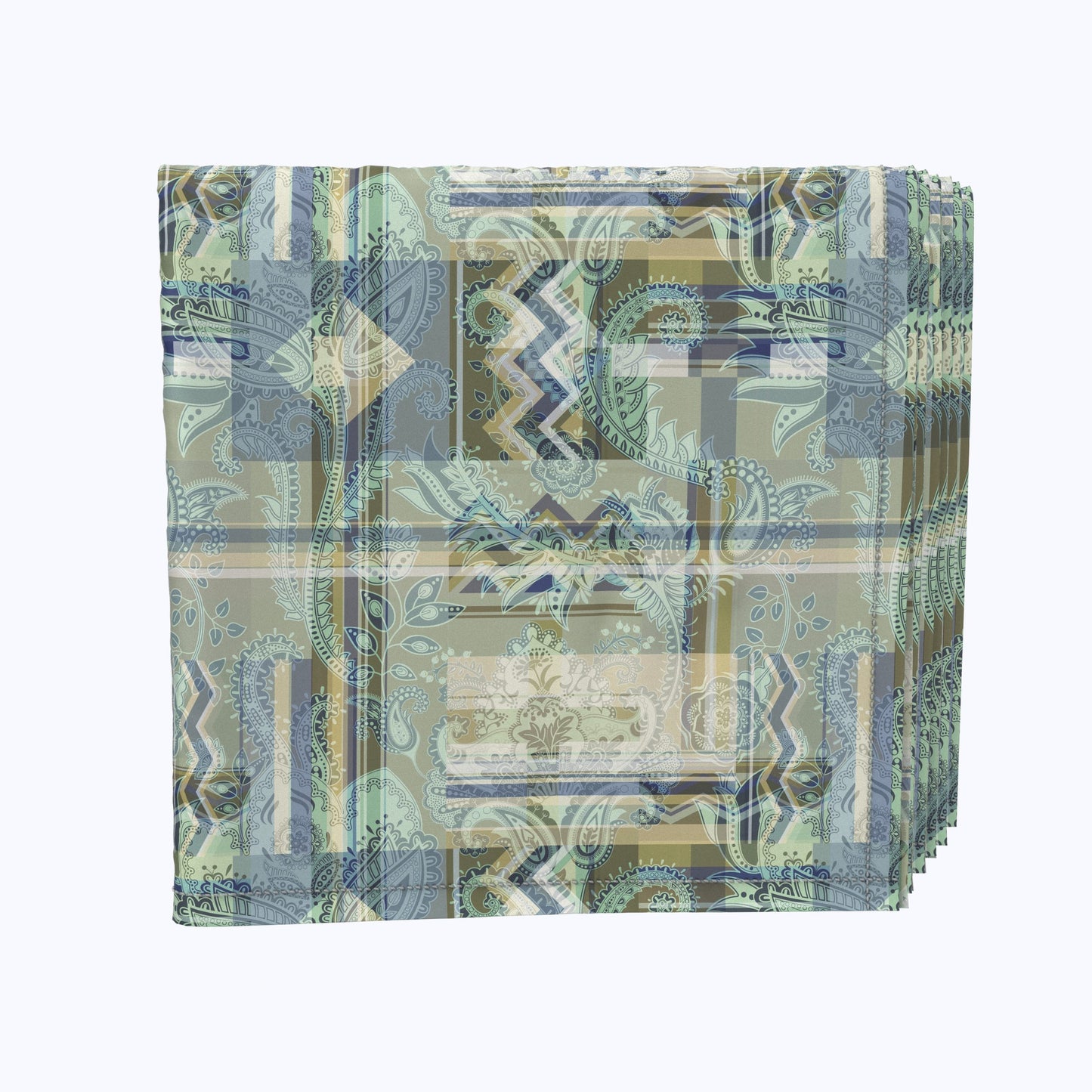 Abstract Paisley Squares Napkins