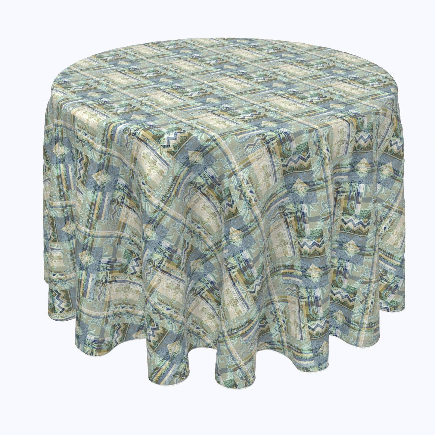 Abstract Paisley Squares Rounds