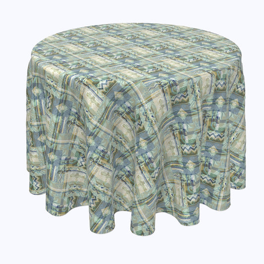 Abstract Paisley Squares Rounds