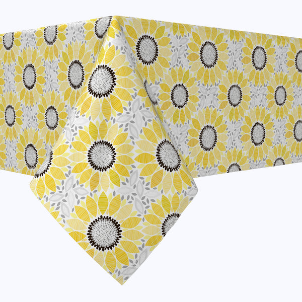 Abstract Sunflowers Cotton Rectangles