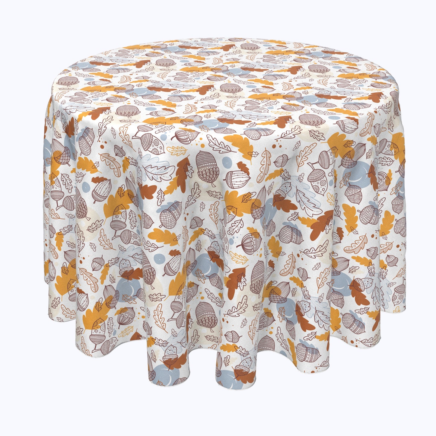 Acorns Allover Round Tablecloths