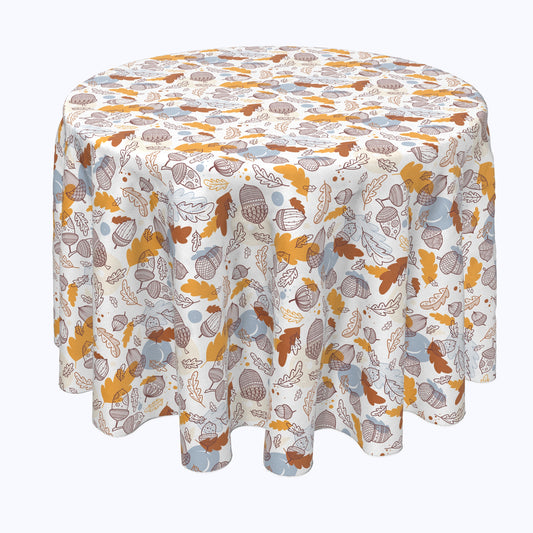 Acorns Allover Round Tablecloths