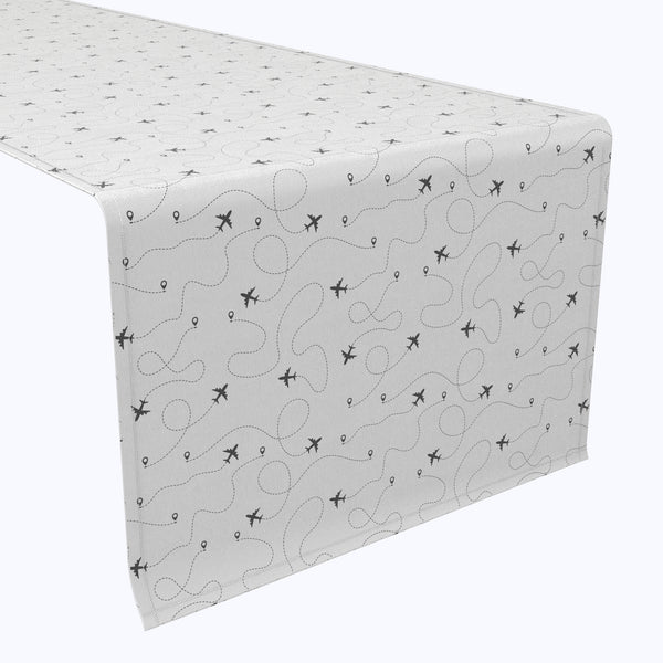 Airplane Route Design Table Runners