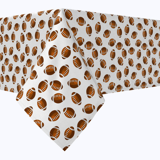 Allover Football Pattern Cotton Rectangles