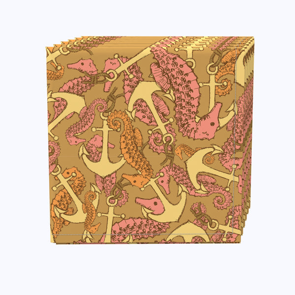 Anchors & Seahorses Napkins