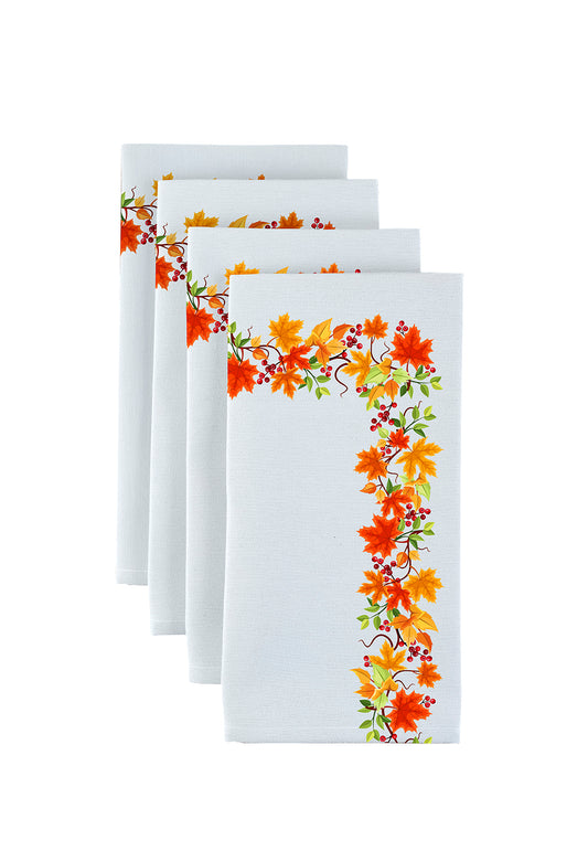 Autumn Leaves Border Napkins