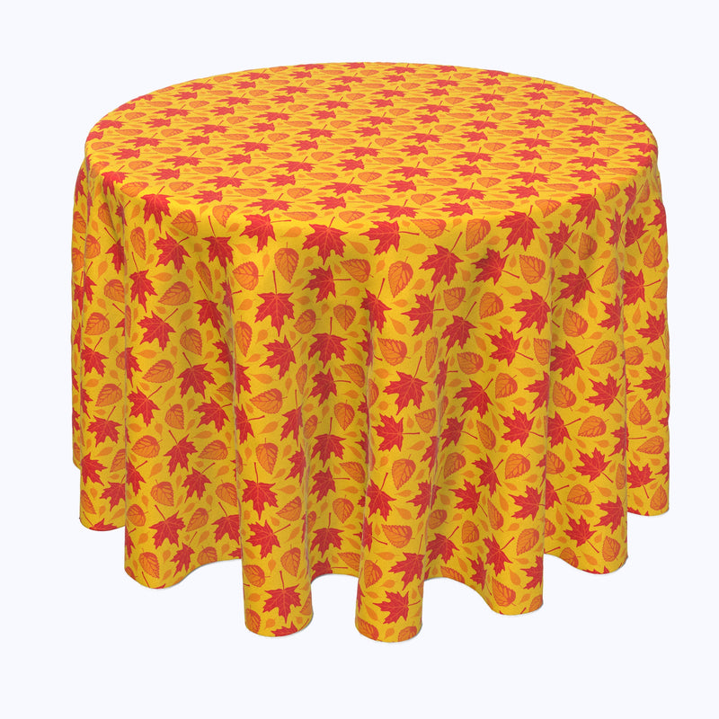 Autumn Leaves Round Tablecloths