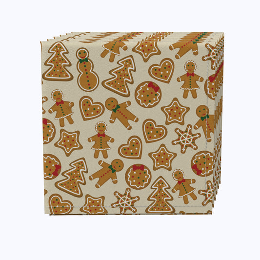 Baking Gingerbread Cookies Cotton Napkins