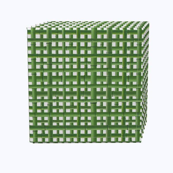 Bamboo Green Grid Fence Napkins
