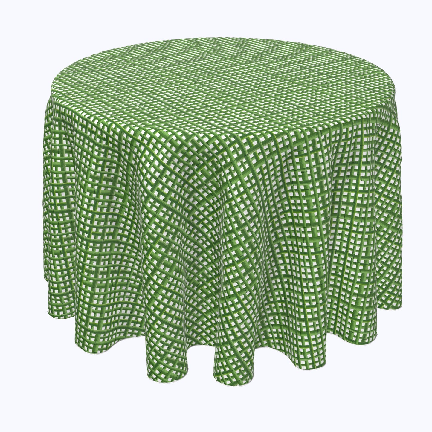 Bamboo Green Grid Fence Rounds