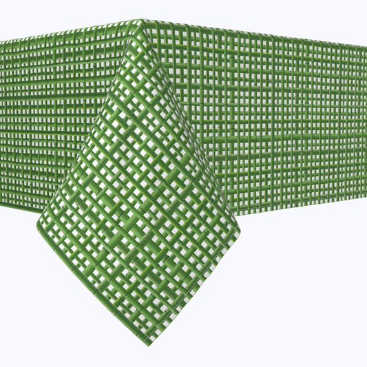 Bamboo Green Grid Fence Squares