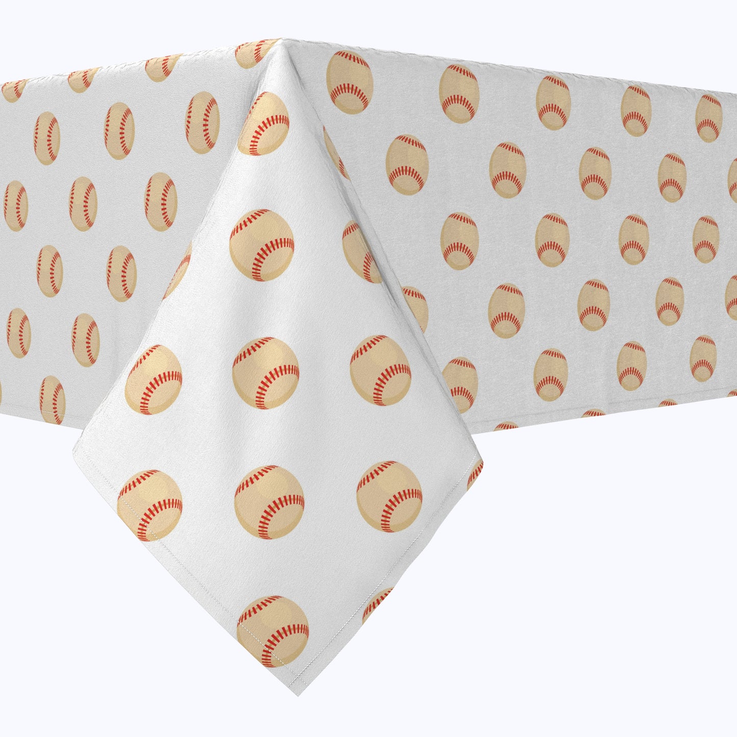 Baseballs Cotton Rectangles