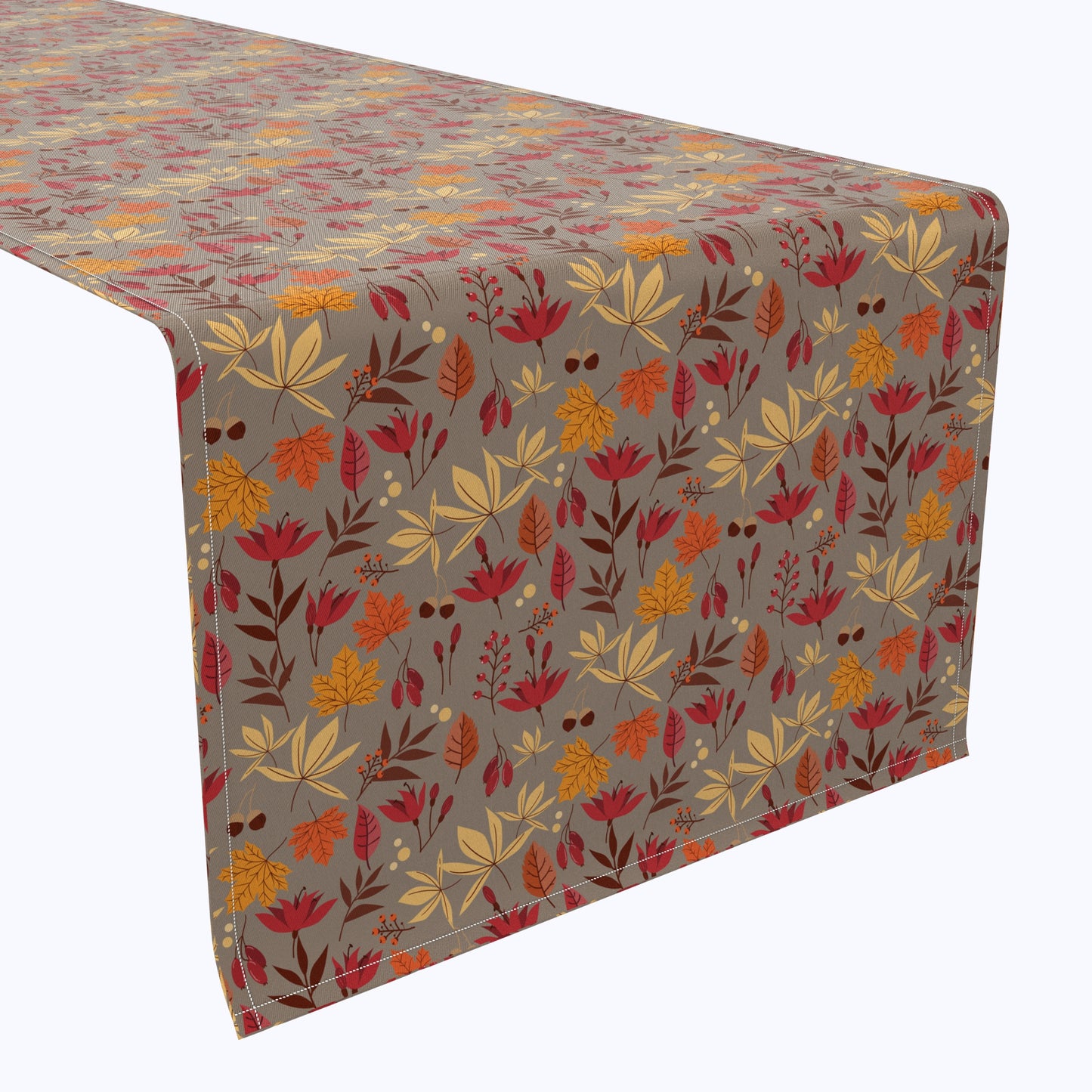 Berries Acorns and Leaves Cotton Table Runners
