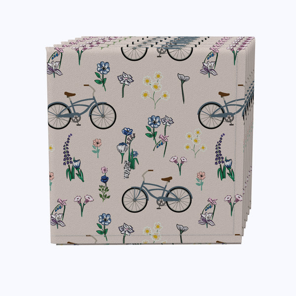 Bike Ride in Flowers Napkins