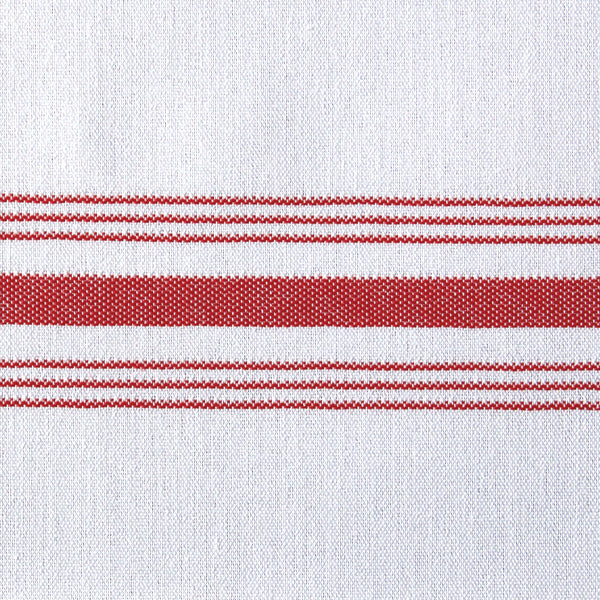 Luxenap White Woven Cloth Bistro Napkin - Burgundy Stripe - 18 1/2 inch x 22 3/4 inch - 10 Count Box, Red
