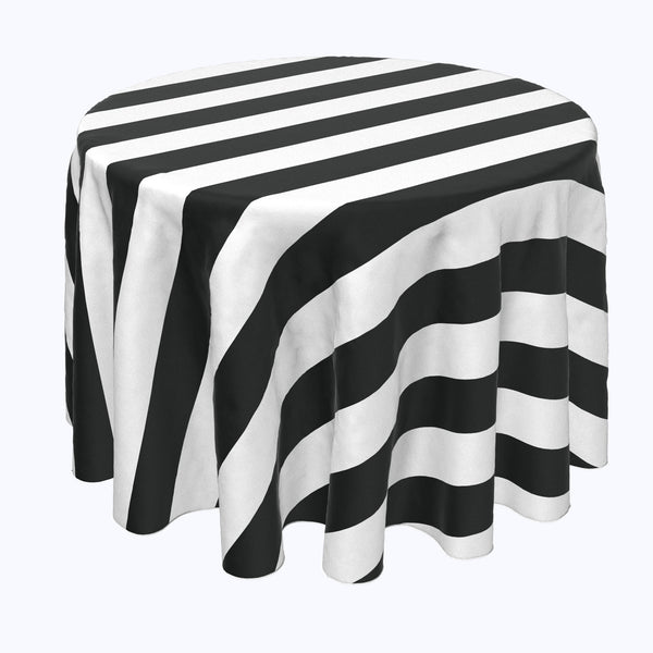 Black & White Cabana Stripe Rounds