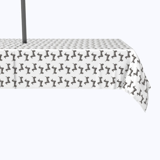 Black & White Dachshund Toss Outdoor Rectangles
