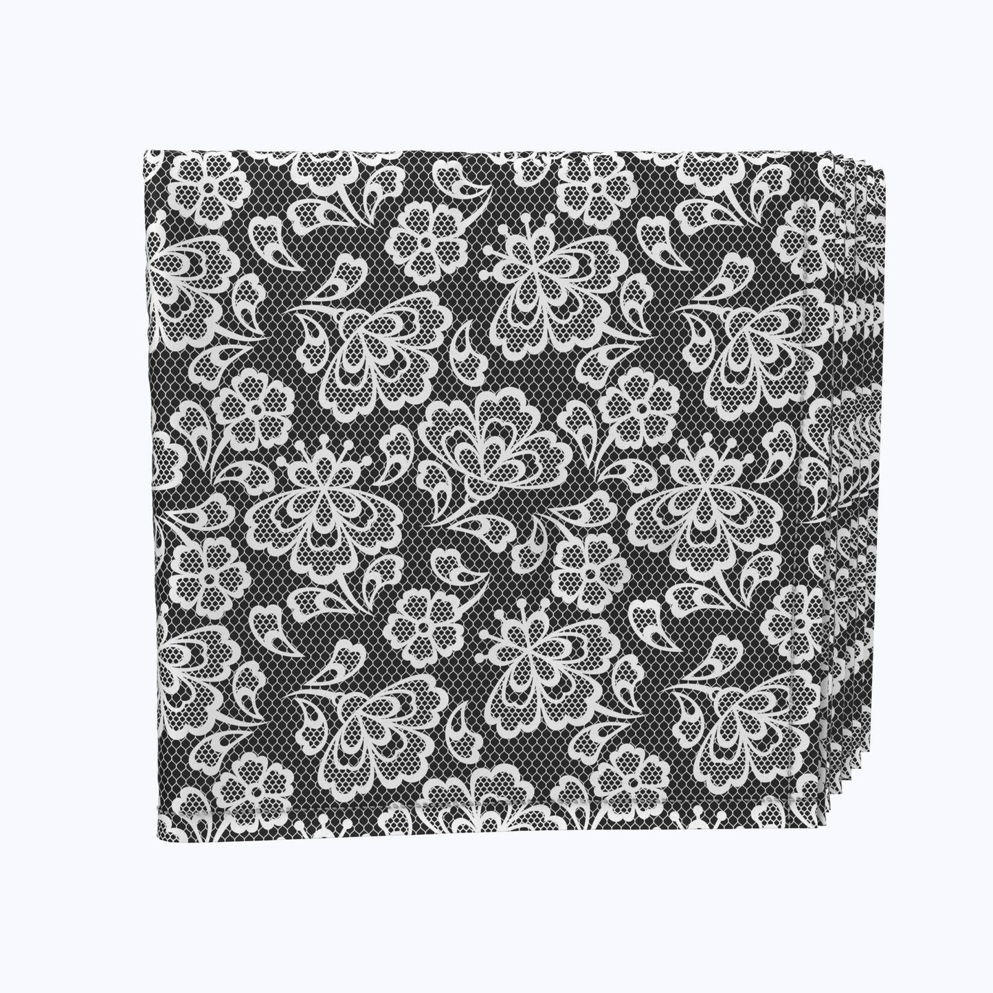 Black & White Lace Doily Napkins