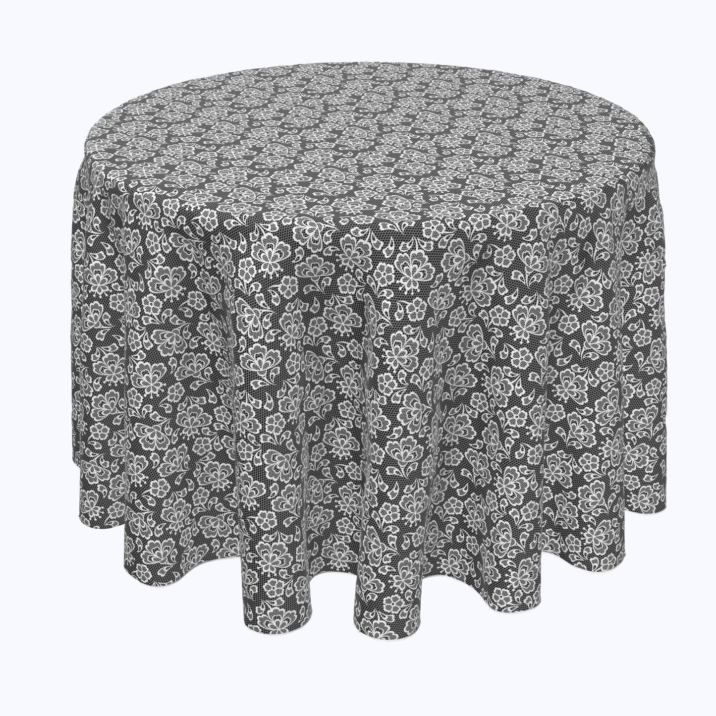 Black & White Lace Doily Rounds