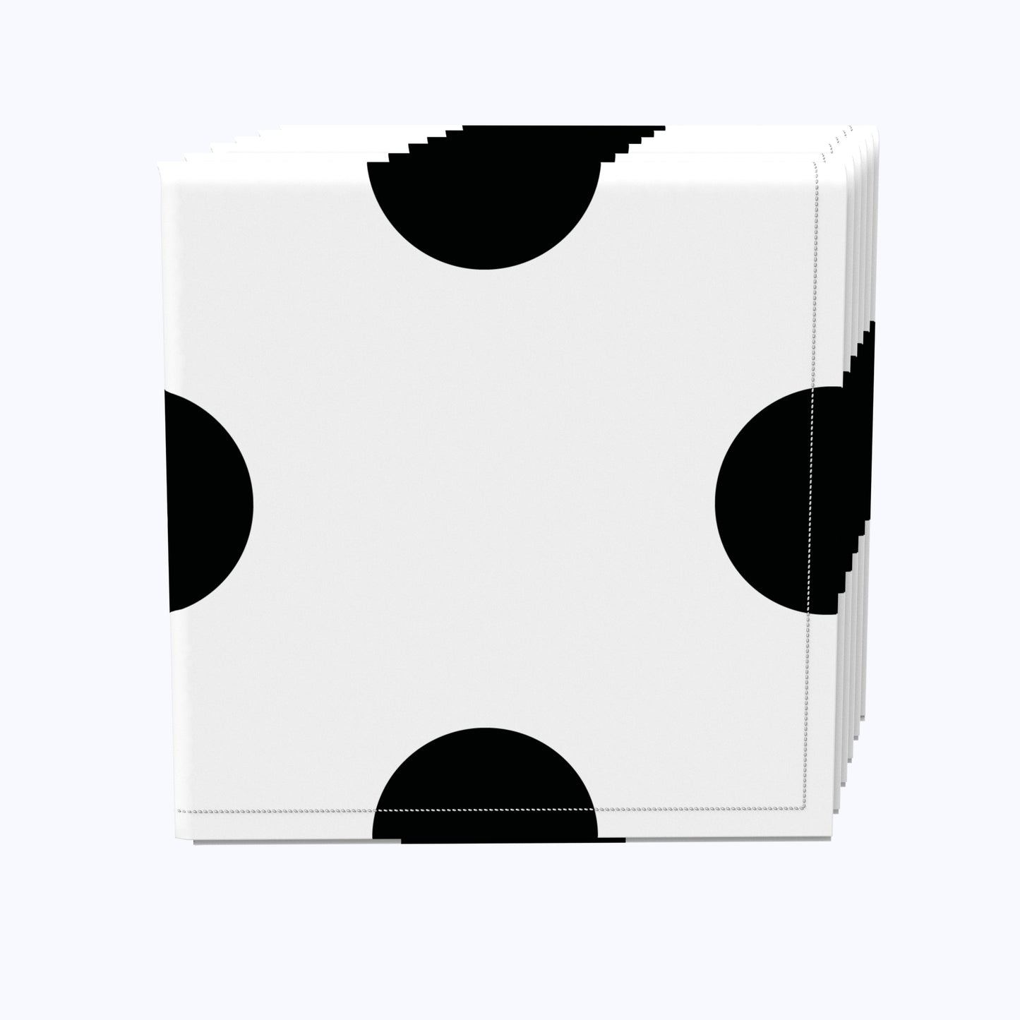 3" Dot, Black & White Napkins