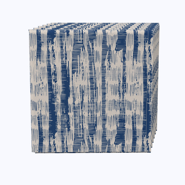 Blue Batik Stripe Napkins