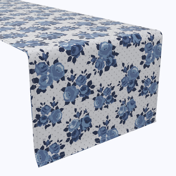 Blue Floral & Dots Table Runners