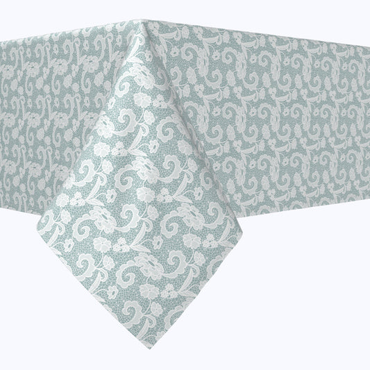 Blue Floral Lace Scrolls Rectangles