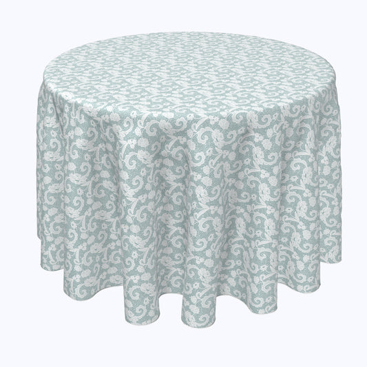 Blue Floral Lace Scrolls Rounds