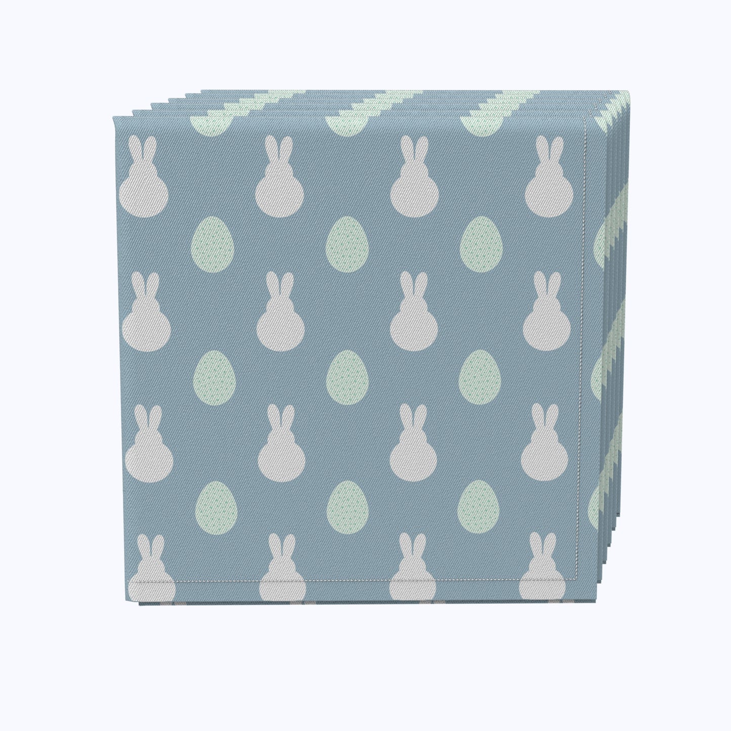 Blue Patterned Bunnies & Eggs Napkins